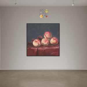 Art174 Peaches on the table